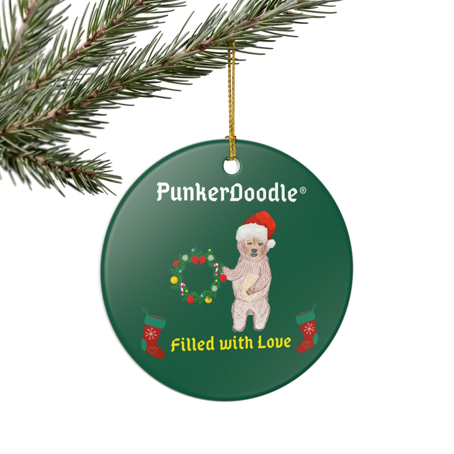 PunkerDoodle® Christmas Ornament - Filled with Love