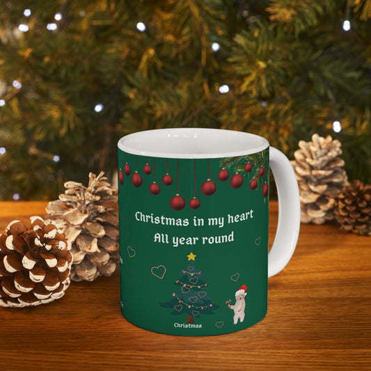Christmas in My Heart All Year Round PunkerDoodle® Holiday Mug